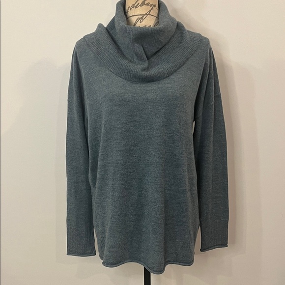 Cynthia Rowley extra fine merino wool cowl neck sweater XL - Picture 1 of 5